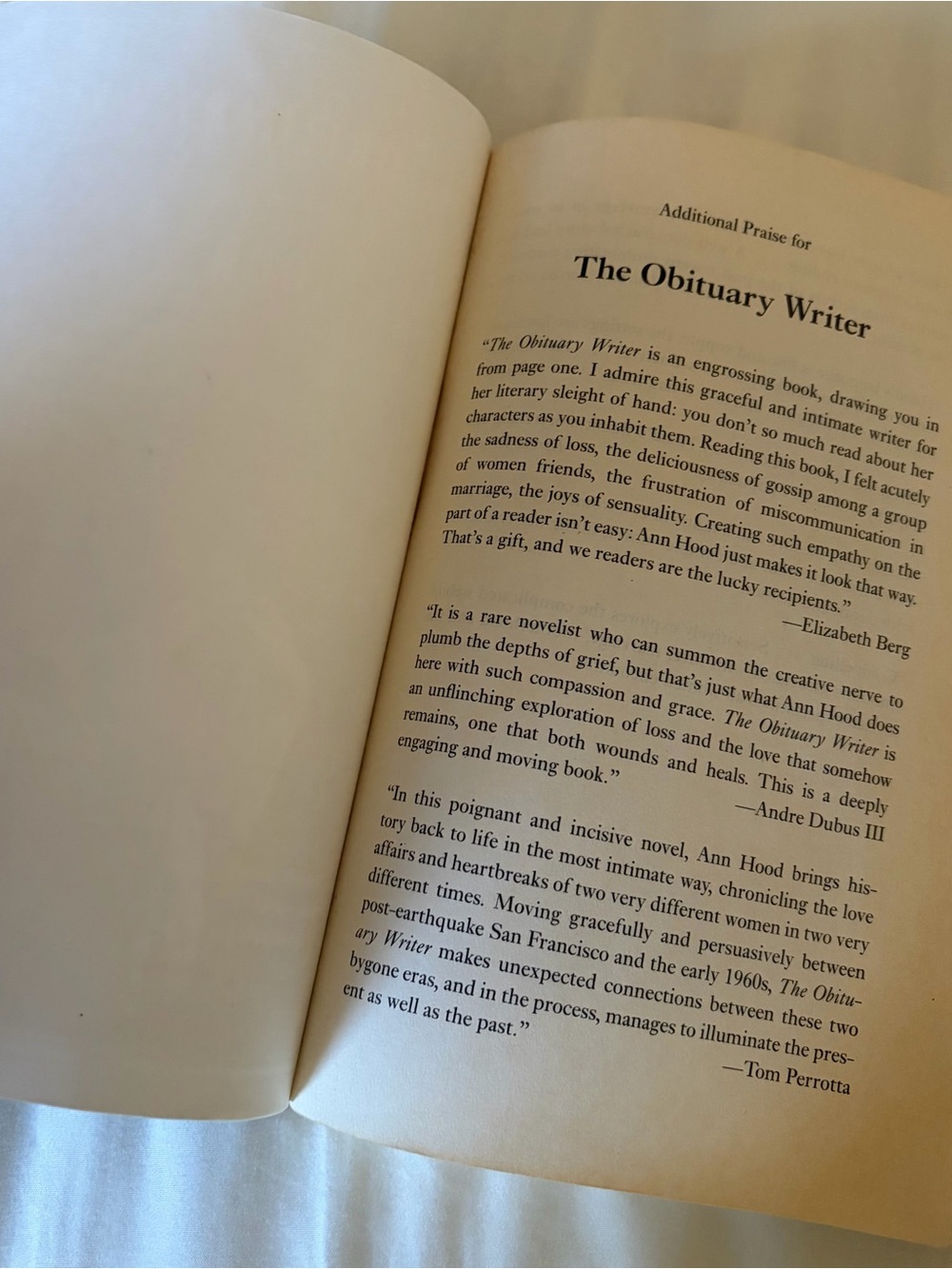 The Obituary Writer by Ann Hood - Black & White Cover - Picture 6 of 9